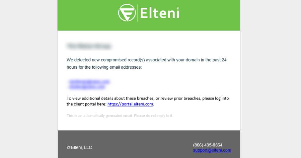 Breached Credentials Email
